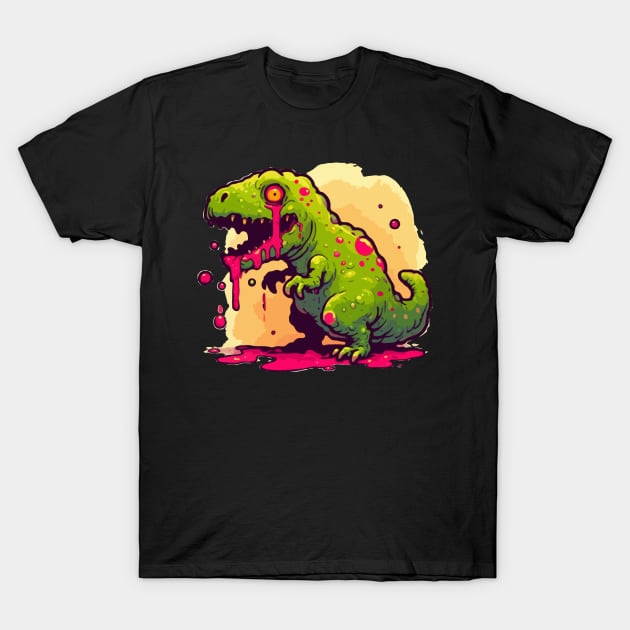 Zombie t-rex dino T-Shirt by Evgmerk